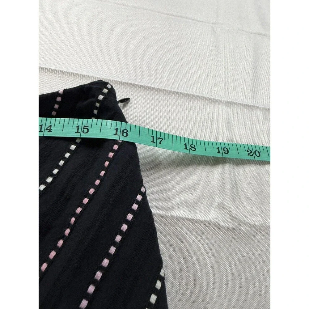 Tribal Black A-line Flare Skirt Chevron Zig Zag Sz 10 Corporate Capsule Cotton